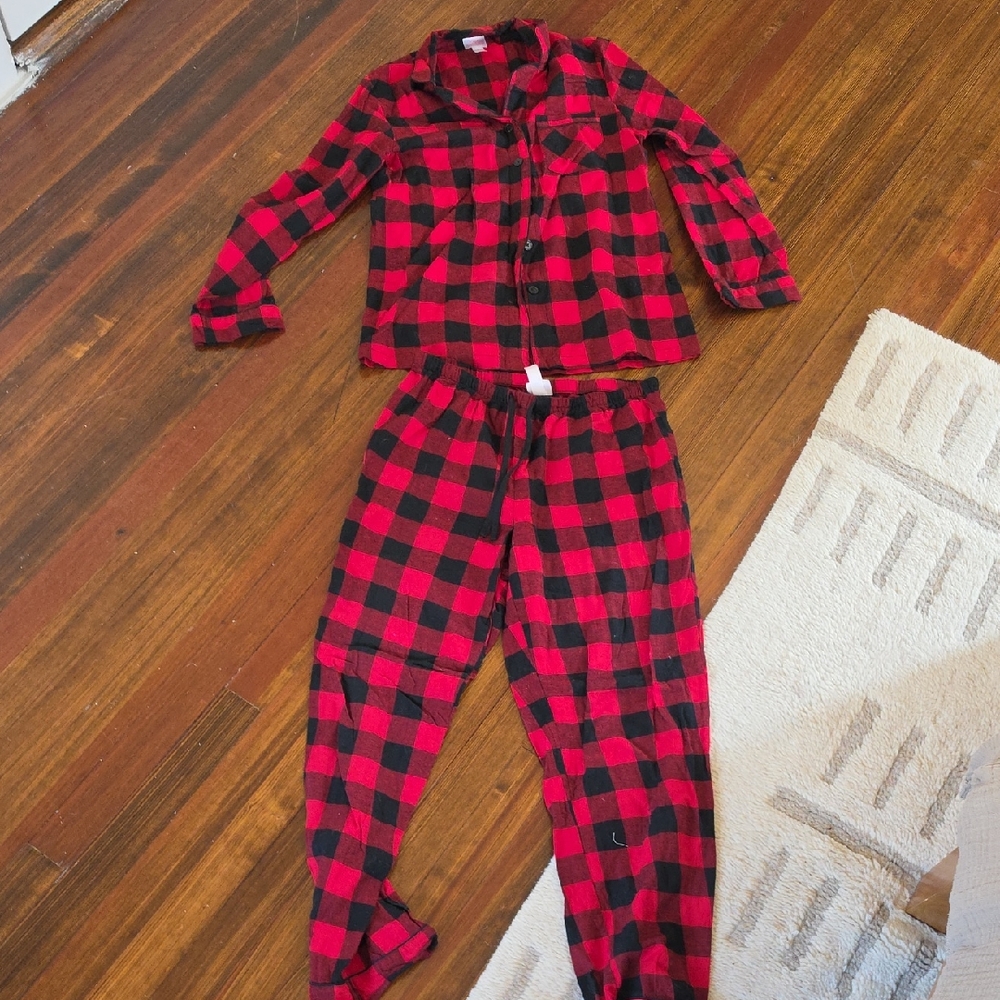 Red and Black Buffalo Plaid Pajama Set